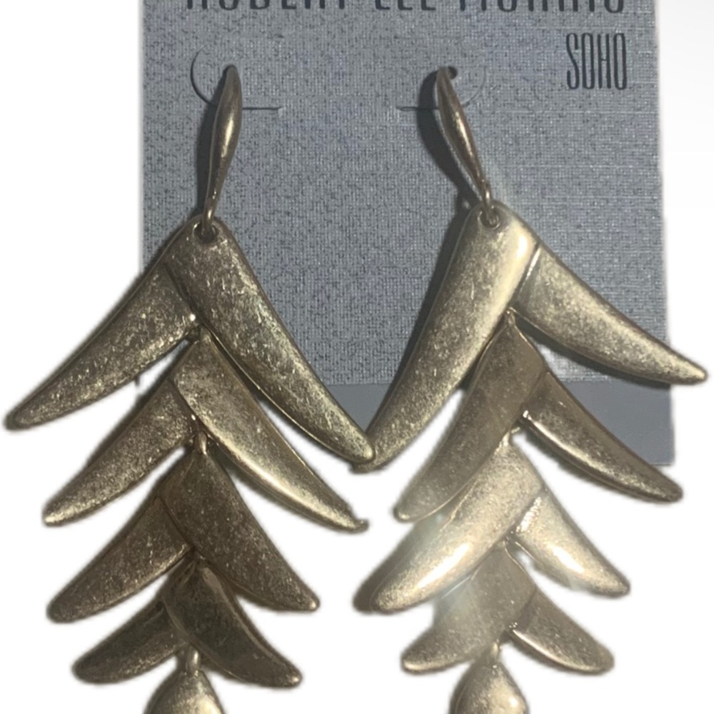 Robert Lee Morris Soho Gold Statement Earrings.
